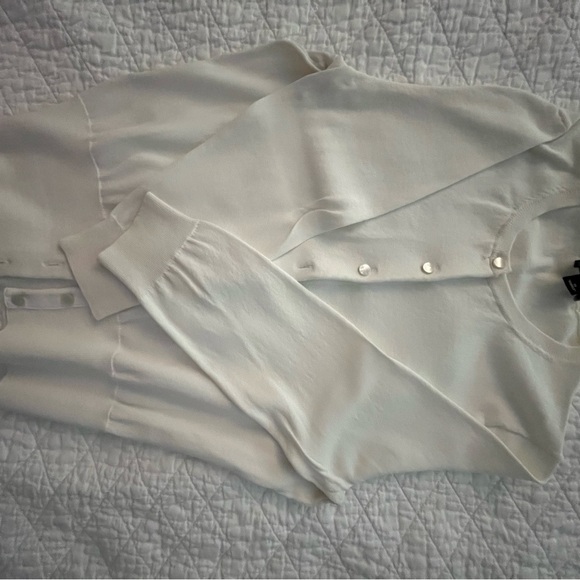 Ann Taylor White Cardigan Sweater - Picture 3 of 3
